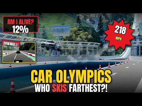 Which Car Can WATER SKI The Farthest?! — Car Olympics