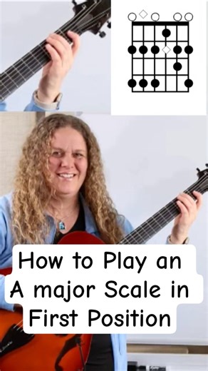 How to Play an A major Scale in First Position #beginnerguitarlessons #guitarscales #guitartutorial