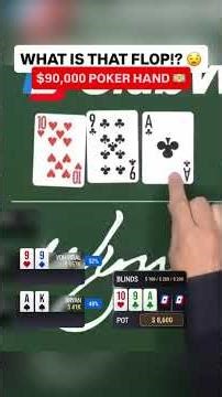 HUGE FLOP for BOTH PLAYERS in $90,000 Poker Hand 🤯 #wpt #poker #shorts