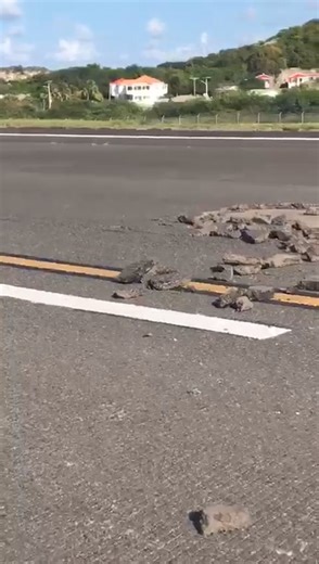Here is a video showing the scale of damage done to the V.C. Bird International Airport runway. #antiguaandbarbuda #observeranu #vcbird #airport | Antigua Observer by NewsCo Ltd
