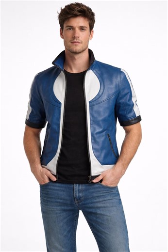 Pokemon Ash Ketchum All Men's Blue Lambskin Leather | Handmade Ash Jacket - Etsy
