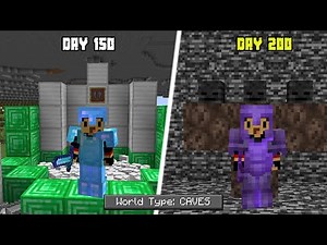 Minecraft Survival , But its in a Cave Only World ( DAY 150 - 200 )