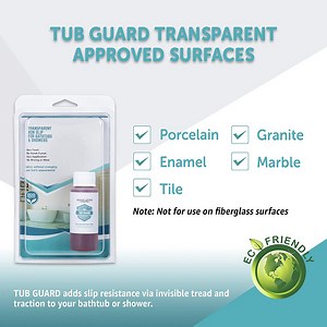 Watch Tub Guard Transparent Non Slip Coating Installation on Amazon Live