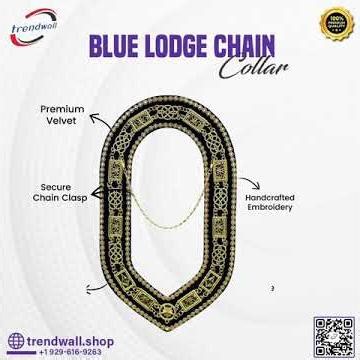 BLUE LODGE CHAIN COLLAR 🔵 | Premium Masonic Regalia | 15% OFF 🔥