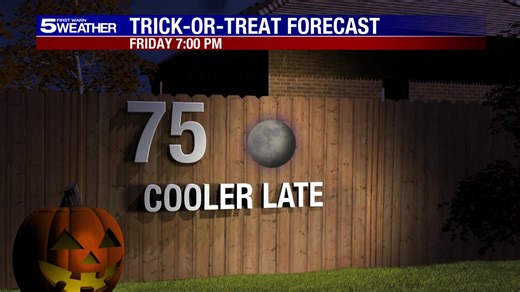 12K views · 106 reactions |  Here's your Trick-or-Treat Forecast! Perfect weather for costumes and candy tomorrow night!  Temperatures will be around 75 at 7PM under clear skies, it'll be feeling cooler later in the evening. Have fun and stay safe out there!  #RGVWX #TXWX | KRGV Weather | Facebook