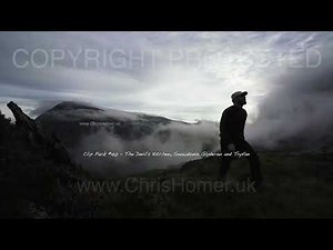 Clip Pack #190 - The Devil’s Kitchen, Snowdonia National Park Glyderau and Tryfan Stock Footage