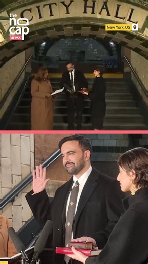 Zohran Mamdani Sworn In As Mayor Using 19th Century Quran From New York Library | Watch Zohran Mamdani made history as he was sworn in as Mayor of New York using a rare 19th-century Quran sourced from the New York Public Library’s special collections. The symbolic gesture highlighted New York’s cultural diversity and the growing visibility of Muslim leadership in American politics. The ceremony drew significant public and media attention, emphasizing Mamdani’s message of inclusion, representatio