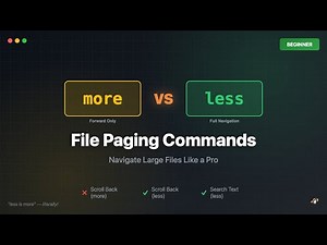 Linux Commands: more vs less - Which File Pager Should You Use? (Beginner Tutorial)