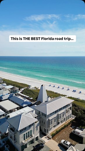 Save this for your Florida road trip! 🚗🌴⬇️ #ad You have to do this Northwest Florida road trip at least once in your lifetime! You can go any time of year, but we did it a few weeks ago and loved the peace of traveling in the fall or winter. Same sunshine, same beautiful water, just miles of coastline all to ourselves 🤩 This route is packed with hidden gems the whole way! 📌 Steal this itinerary for the ultimate hidden gem Northwest Florida road trip! ⭐️ Stop 1 📍 Seaside Beach @seasidefl One