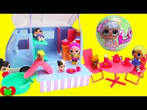 LOL Surprise Dolls Camping With Camper Van