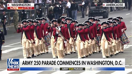2M views · 159K reactions | WATCH: The Old Guard brings history to life at the military parade celebrating the 250th birthday of the U.S. Army, sharing the sound and spirit of the American Revolution and the nation's first president, George Washington, who led the Americans to victory and independence. | Fox News | Facebook