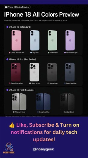 iPhone 18 Color Lineup Leaked 👀 Which Color Are You Choosing?