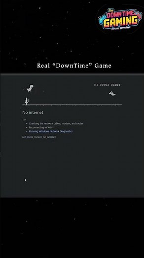 The OG Downtime Game: Chrome Dino Run! 🦖💨 #ClassicGaming #Shorts