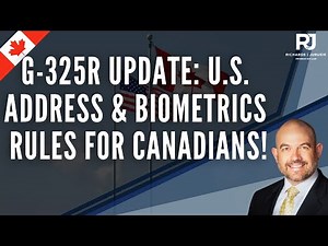 G-325R for Canadians: U.S. Address Requirement & Biometrics Exemption Explained!