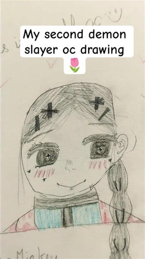 my demon slayer oc drawing ~❤️~