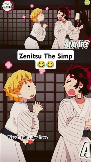 Zenitsu Simping for Nezuko 😂😂🔥 #demonslayer #animity #shorts