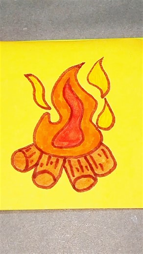 Fire 🔥 Drawing #shorts #art #drawing