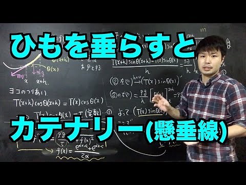 カテナリー(懸垂線)の式を導く