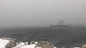 1130amSugar Island ferry crossing from the island to the mainland in a very heavy snow squall￼ | I Love Sault Ste. Marie, Michigan
