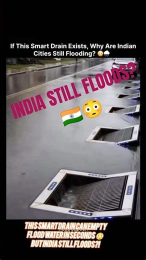 Smart Drain vs Flood 😳 | Real Reason Cities Still Flooding 🌧️#youtubeshorts #trending #viral #video