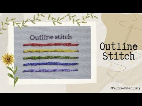 Outline Stitch for Beginners | Basic Hand Embroidery Technique