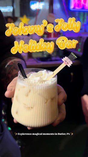 62K views · 330 reactions | It's the most wonderful time of the year ❄ Johnny's Jolly Holiday Bar at Johnny's Distillery in Butler is now open ✨ Come experience holiday magic and Hallmark moments in the charming towns just north of Pittsburgh!  Wednesday through Saturday  201 S. Main Street, Butler, PA #experiencebutlercounty #butlerpa #popupbar #holidaymagic #butlercounty | Experience Butler County Pennsylvania | Facebook