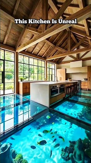 A stunningly transformed underwater kitchen, absolutely breathtaking 🌊✨ #myidealkitchen