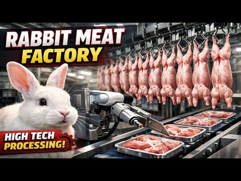 How Rabbit Meat Is Processed in a Modern Factory | Advanced Technology #ModernFactory #HighTech
