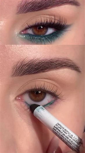 Green Lower Lash Eye Makeup Tutorial for Beginners