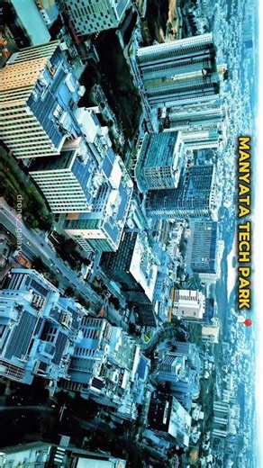 Manyata Tech Park from above looks like a mini city built for innovation.#ManyataTechPark