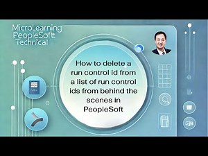 How to delete a run control id from a list of run control ids from behind the scenes in PeopleSoft?