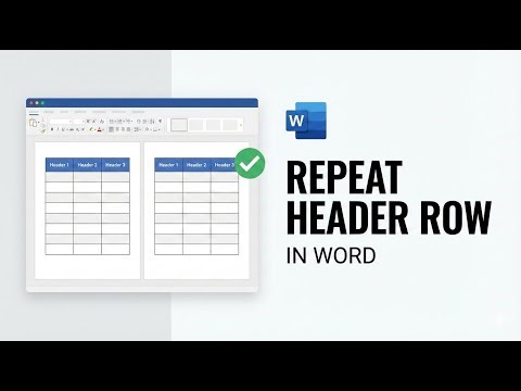 How to Repeat Header Row in Word on Every Page (Quick & Easy)