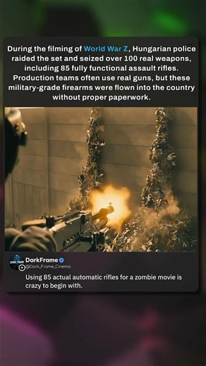 Police raided the set of World War Z during filming #movie #fact