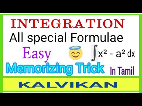 Integration Formula Learn Tricks in Tamil / Kalvikan