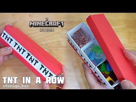 origami Minecraft TNT 🧨🧨🧨💥 IN A ROW | DIY storage boxes