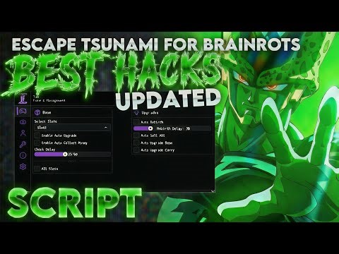 Escape Tsunami For Brainrots Script — Auto Upgrade, Auto Collect Money & Auto Rebirth (NO KEY 2026)