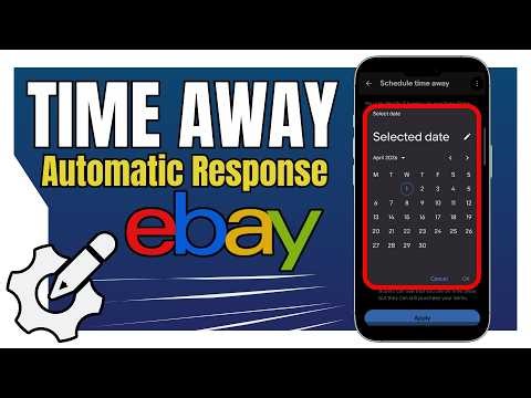 How To Schedule Time Away & Set Up Automatic Response in Ebay App | How To Pause Sales in Ebay App 📲