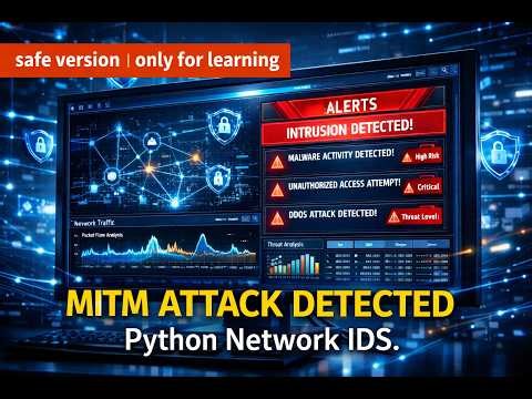 Python Network IDS | Detecting MITM & ARP Spoof Attacks (Scapy + GUI Demo)