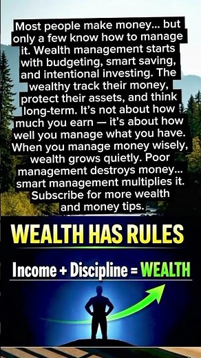 Wealth Management Basics Everyone Should Learn #reachyourpotential #lifesuccess