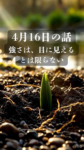 4月16日｜強さは、目に見えるとは限らない。 #七十二候 #日本の暦