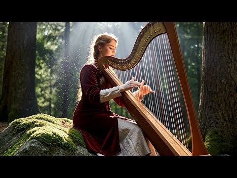 Beautiful Harp & Birds Singing 🎼 Peaceful Music for Stress Relief, Relaxation, Spa, Sleep