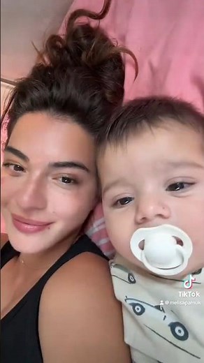 First video of Turkish actress #melisaaslıpamuk with her baby boy Mylan 🧿🥰 #yusufyazıcı #melisapamuk