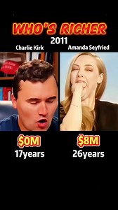 Compare the net worth of Charlie Kirk and Amanda Seyfried #fyp #networth #networthcomparison #charli | networthtok