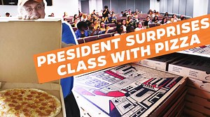 75K views · 1.8K reactions | That moment when President Fuchs surprises your class with free pizza. S/O to whoever answered "a Fuchs in socks" in professor Clay Calvert's class. UF College of Journalism and Communications #mmc4200 | University of Florida | Facebook