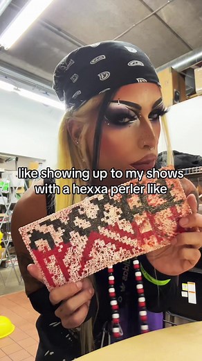 i love my hexxorcists 🥹 thank you kai! #hexxa #hexxorcism #dragdj #dragqueendj #bassdj #bassqueen #dubstepdj #dubstep #dubstepproducer #edmlifestyle #bassbabe #lostlands2023 #excision #skrillex #wubz #ravers #ravequeen #altdrag #bassmusic #dubstepislife #skrillex #kandikid #perler #kanditrade #raversoftiktok #ravelife