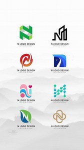 N字母logo的千变万化，你最喜欢哪一个？#logo设计 #标志设计 #品牌设计 #商标设计