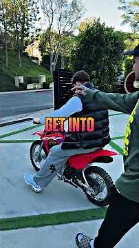 Mikki Mase Teaches His Friend Riding On A Dirt Bike On Beverly Hills