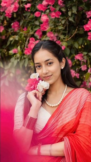 ChatGPT AI Red Saree Photo Prompt ❤ Ultra Realistic Portrait | Prompt chatgpt #shorts