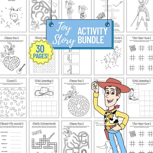Toy Story Activity Bundle: Coloring Pages, Games, Mazes (instant Download PDF) - Etsy New Zealand