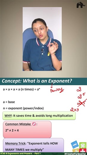 Exponents made SUPER easy 😳👇